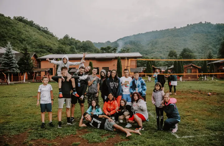 Group of people having fun in TUNI camp